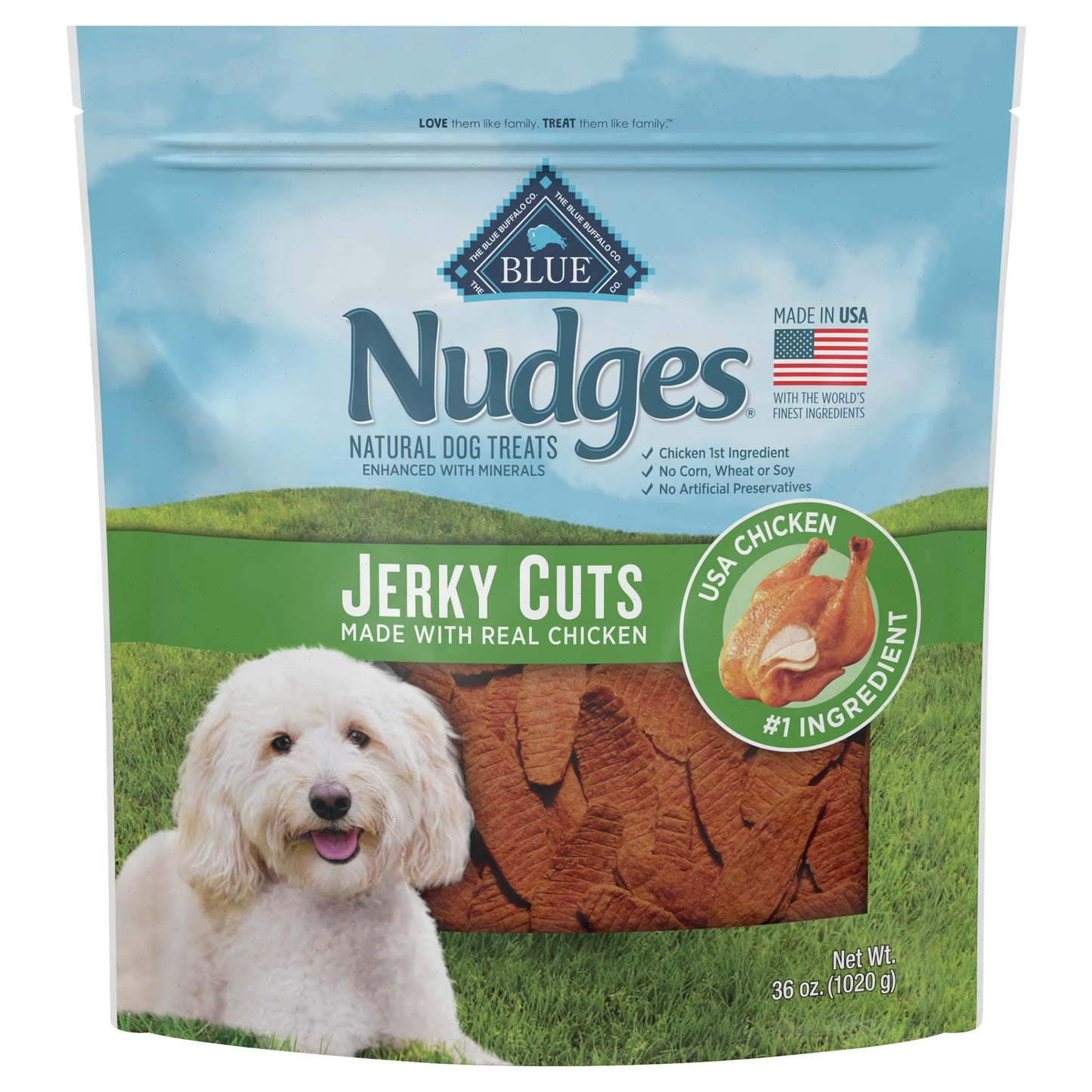 Blue Buffalo Nudges Jerky Cuts Natural Dog Treats