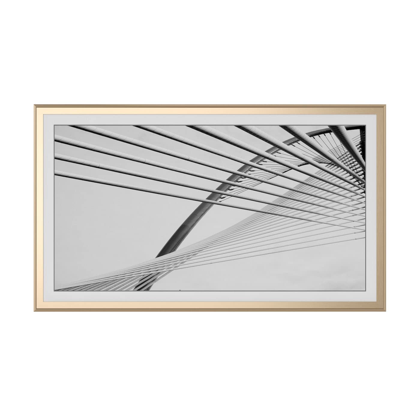 Frame My TV Deco TV Frames Alloy Scoop - Pale Gold Bezel Compatible ONLY with Samsung The Frame TV (32", Fits 2021-2024 Frame TV)