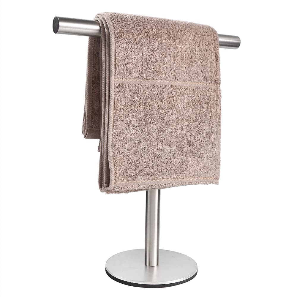 T-Shape Hand Towel Holder Stand, SUS304 Stainless Steel for Bathroom, Kitchen or Vanity Countertop