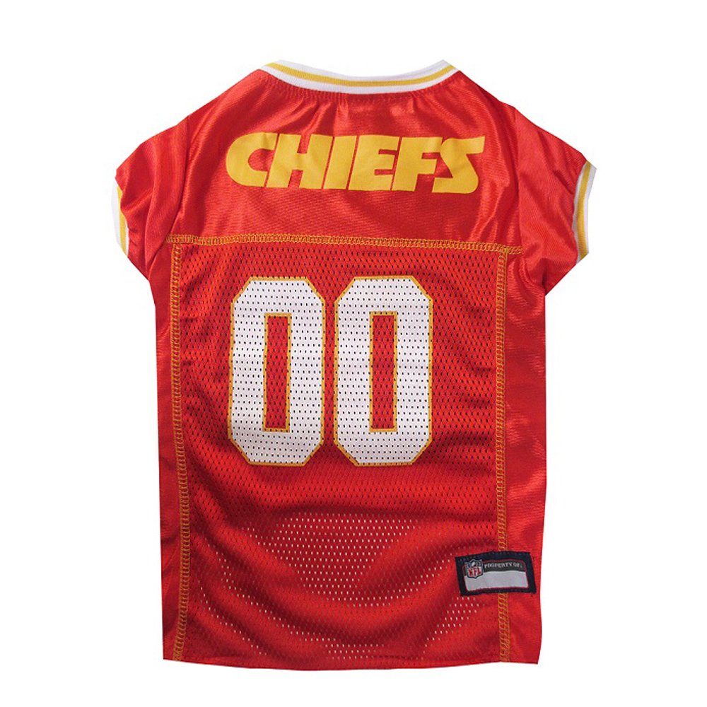 NFL Kansas City Chiefs Dog Jersey, Size: Medium. Best Football Jersey Costume for Dogs & Cats. Licensed Jersey Shirt