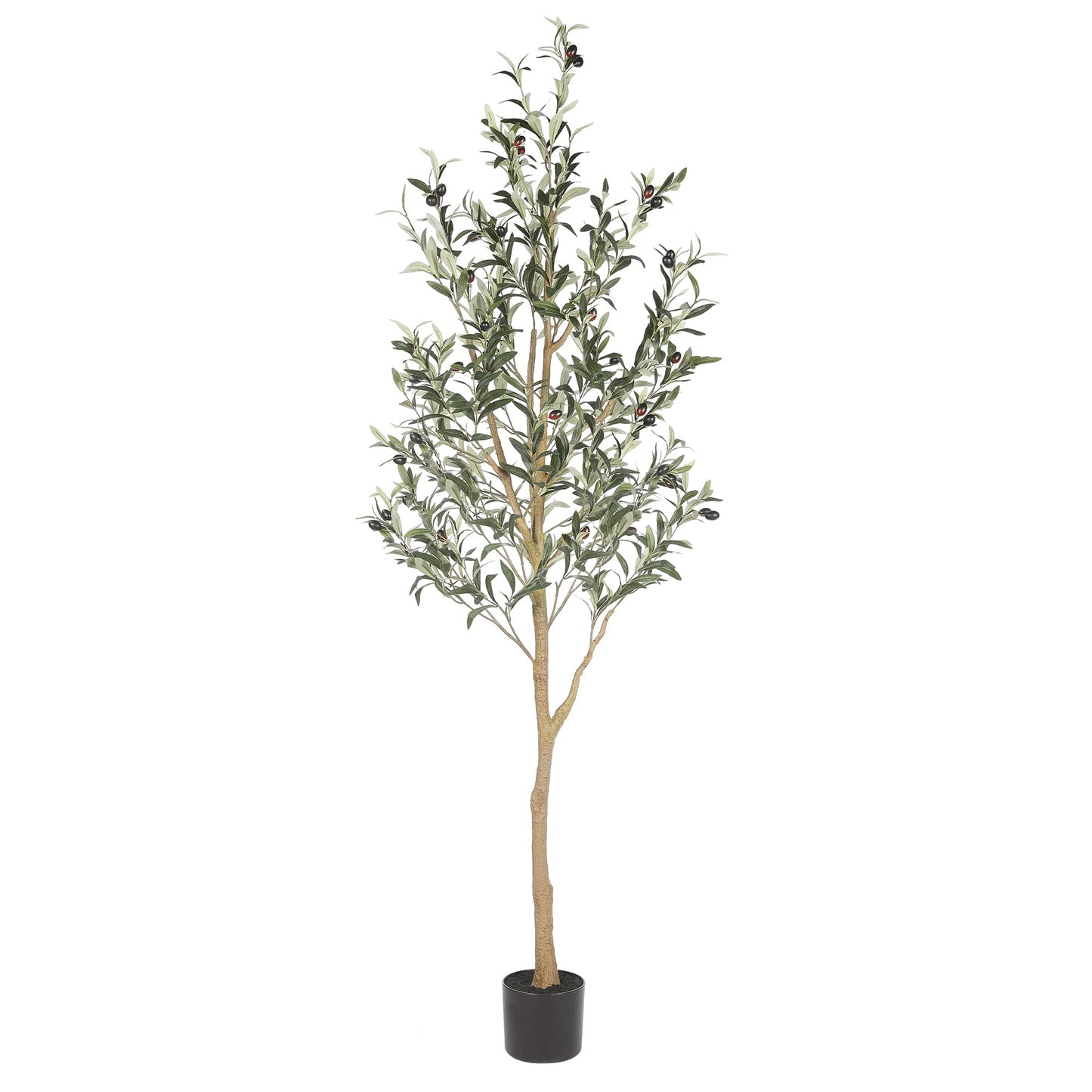 Realead 6ft Artificial Olive Tree, Tall Faux Olive Tree Plants, Fake Potted Olive Silk Tree with Branches and Fruits, Artificial Trees for Modern Home Office Living Room Floor Decor Indoor (72in)