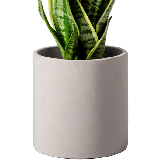 JJF Plant Pots, 5 Inch Cement Planters for Indoor Plants Flower Pots with Drainage Hole, Modern Cylindrical Concrete Pots for Plants for Home Garden Patio Office, Gray