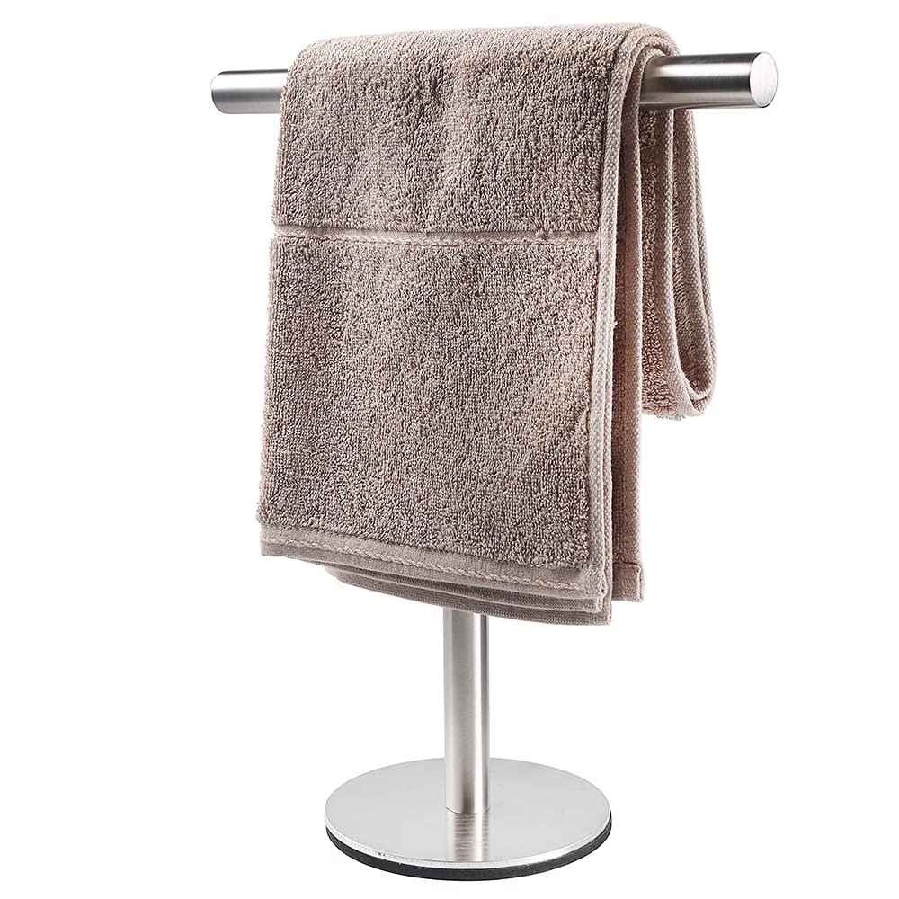 T-Shape Hand Towel Holder Stand, SUS304 Stainless Steel for Bathroom, Kitchen or Vanity Countertop