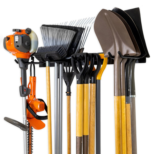 StoreYourBoard Garden Tool Organizer Wall Mount, Garage Organization and Storage, Shovel Yard Tool Hangers for Garage Wall, Industrial Steel, Holds 250 Pounds